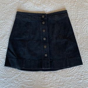Madewell Black Jean Mini Skirt